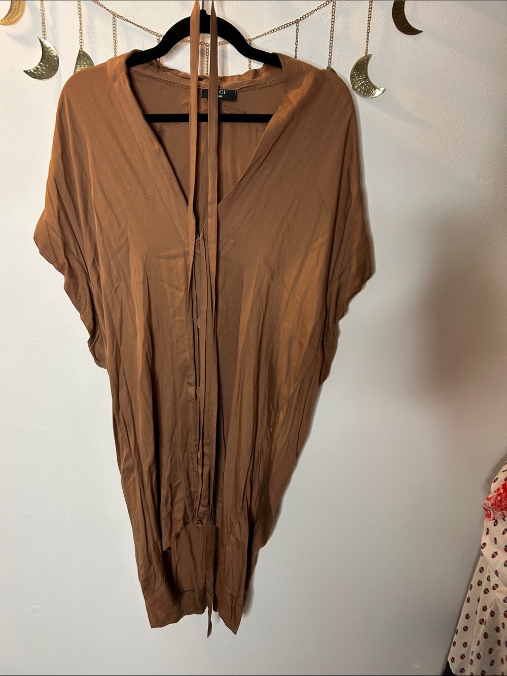 Vici Brown Kimono Tunic Dress - Picture 2 of 5